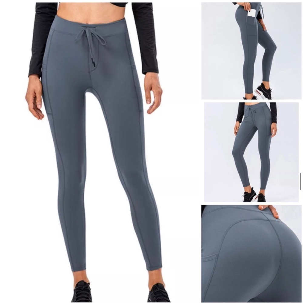 Yoga Bitch Level Up Side Pocket Legging Sweatpants Feel Drawstring Waist NWT